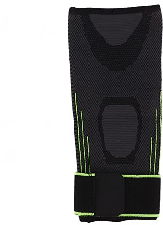 Rodillera, Funda Protectora para la Rodilla que No Daña la Piel Ajustable para Evitar Lesiones con Gancho y Bucle Cómodo con Correa Ciclismo Baloncesto Hombres (L)