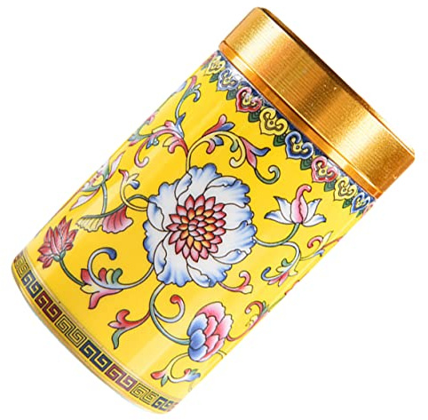 Veemoon Boîte À Thé En Porcelaine Émaillée Pot De Conservation Avec Couvercle Hermétique Pour Thé En Vrac Sucre Herbes Et Épices Format 4.30 X 4.30 X 7.30 Cm 1 Pièce