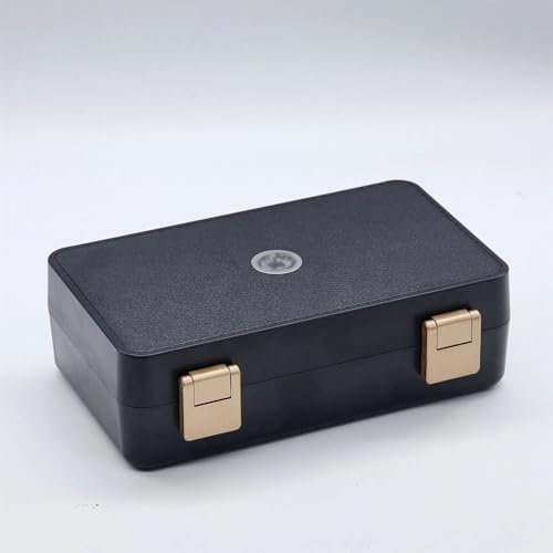 guiling-1986 Caja de Cigarros ABS Impermeable de Gran Capacidad Espacio Funda for Puros Humidor Cubano Caja de Almacenamiento de Puros portátil Accesorios de Viaje Estuche para Puros(Negro)