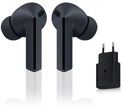 Samsung Galaxy Buds3 FE, Écouteurs sans Fil, Bluetooth, Réduction Active de Bruit, Audio 360, Gemini, Chargeur Secteur Rapide 25W Inclus, Noir, Version FR