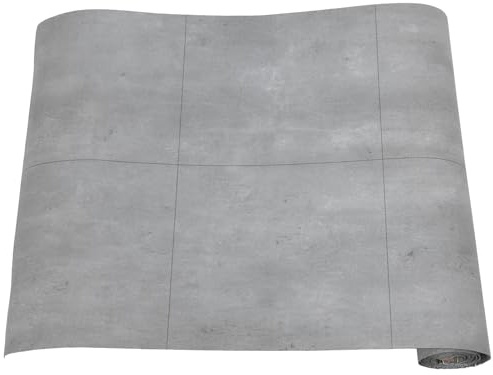 Baldosas Autoadhesivas de Pvc 300x60cm, Gris, 1 Rollo | Resistentes al Agua y Duraderas, para Cocina, Baño y Salón, Aptas para Espacios de Alquiler y Hogares