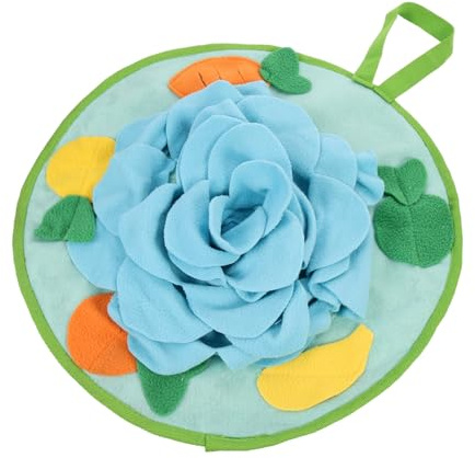 Supvox Hamster Schnüffelmatte Blaue Futtermatte für Kleintiere | Wollmaterial, Interaktives Spielzeug für Zuhause, zum Nachahmen der Futtersuche, als Trainingsmatte