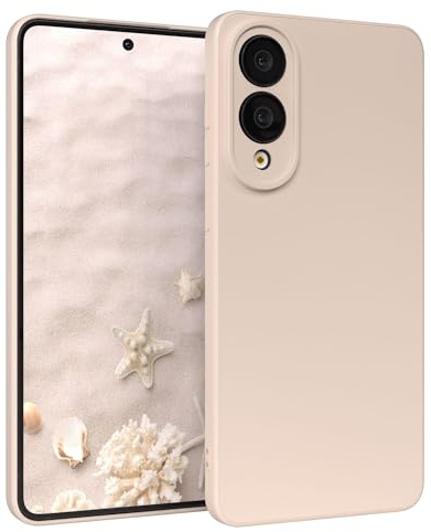 EAZY CASE - Silikonfodral för Galaxy S25 Edge Silikonfodral Mjukt stötsäkert mobilskal Galaxy S25 Edge Skyddsfodral med kameraskydd Tunt Premium skyddsfodral TPU Telefonstötfångare i Taupe