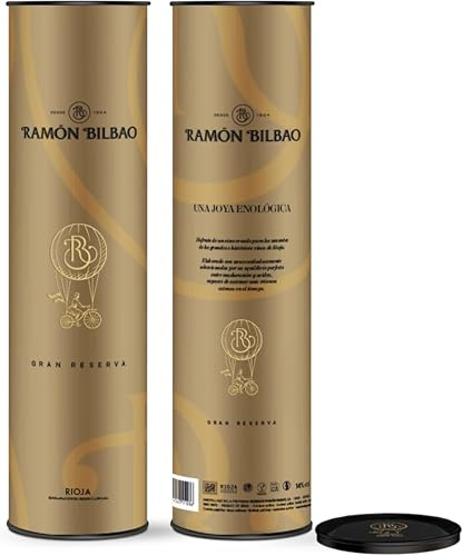 Ramón Bilbao - Vino Tinto Gran Reserva - D.O. Rioja - Estuche de Regalo - Botella 750 ml - Vino Oficial de la Selección Española de Fútbol