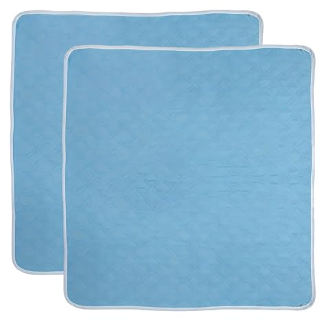 GOEDCH Lot de 2 alèses lavables pour incontinence : 86 x 91 cm Matériau en tissu protège-matelas imperméable, fonction de protection réutilisable, alèses de lit, alèse pour incontinence, pour