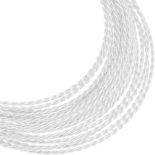 Beebeecraft 1 Rollo de Alambre Trenzado para Joyería de 11.48 Metros (3.5 pies) 925 Capas de Latón Chapado En Plata de Ley Y Alambre de Cobre de 2 hebras para la Fabricación de Adornos Y Joyería.