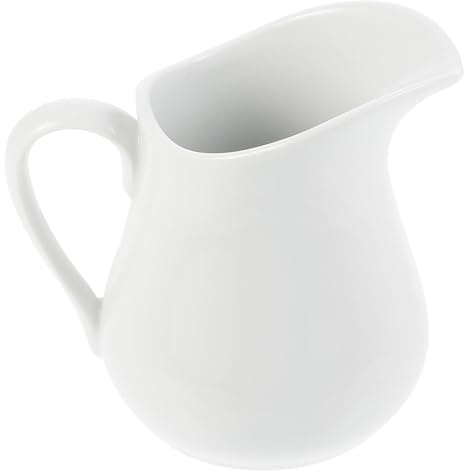 OSOLADY Jarra Lechera de Cerámica 500 Ml Asa Robusta, para Servir Cremas y Salsas en Cafeterías y Cocinas, Acabado Liso para Uso Diario