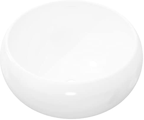 Vidaxl – lavabo da appoggio lavandino lavello tondo in ceramica bianca