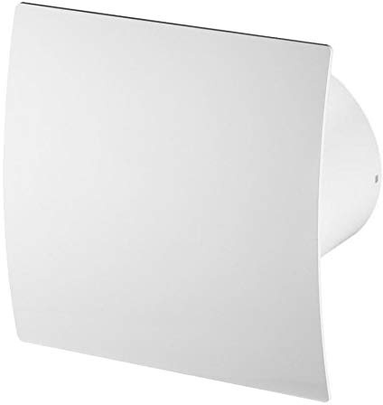 Awenta 100mm Humidity Sensor Extractor Fan White ABS Front Panel ESCUDO Wall Ceiling Ventilation