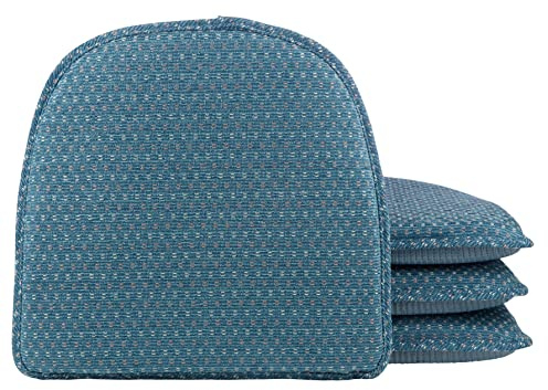 Klear Vu Raindrop The Gripper Non Slip Chair Cushions, Soft & Comfortable Seat Pad, Sitting Pillow for Kitchen, Dining or Office, 4 Count (Pack of 1), Wedge