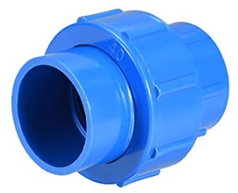 sourcing map 40mm x 40mm PVC Tubería Conexión Unión Solvente Enchufe Rápido Conector Azul