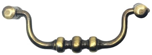 Universal Hardware Massive Vintage-Schrankgriffe, antikes Messing, Schwanenhals, Schubladengriff, 400B (466 Messing)