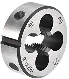 sourcing map Metrische Runde Schneideisen Maschinen Linksgewinde Legierter Werkzeugstahl M12 X 1,5