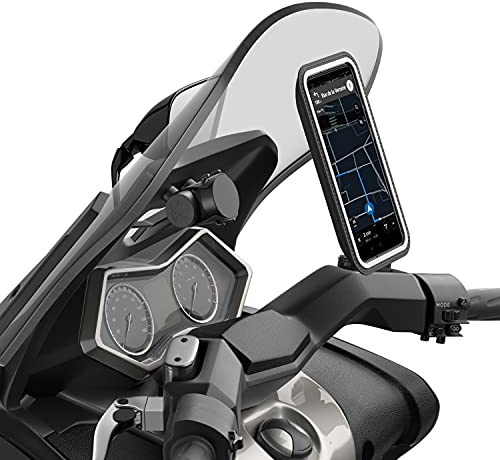 Shapeheart französische Innovation, magnetische Telefonhalterung für Roller und Maxi-Scooter, zentrales Armaturenbrett. Universell, schützt vor Regen, kompatibel mit Allen Marken