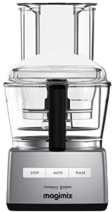 Magimix 3200XL Food Processor - Multifunctional 6 in 1 Food Preparation, 2.6L BPA-Free Bowl, Professional Quality Ultra-Sharp Blades, Quiet Energy Efficient 650W Motor With 30 Year Guarantee - Satin