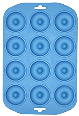 Sinoskye Silikon Donuts Backform, 12 Hohlraum Silikon Backform Mini Donutform zum Backen Dounats, Kuchen, Bagels, Keks, Muffins, Cupcakes