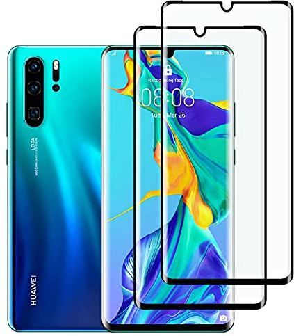 KELOLIN [2 Stück Kompatibel mit HUAWEI P30 Pro Panzer Schutz Glas Bildschirm Schutzfolie, 3D Vollständige Abdeckung, [9H Härte] [HD Anti-Scratch] [No-Bubble] Displayschutzfolie für HUAWEI P30 Pro