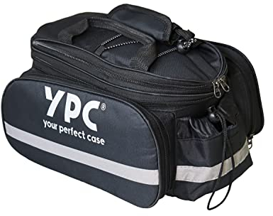 YPC Converter Fahrradtasche für Gepäckträger L – Gepäckträgertasche, Hinterradtasche Fahrrad mit Tragegriff, wasserfeste Outdoor Fahrradtasche, Ausfaltbare Seitentaschen, schwarz, 34x26x18cm – 18L