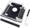 Boitier Disque Dur 2.5'' 3,5 HDD SSD，Deuxième SSD pour Ordinateur Portable Caddie kit de Montage 12.7mm 9.5mm，Adaptateur SATA 3.0 pour Disque Dur CD/DVD-ROM(12.7mm Aluminium)