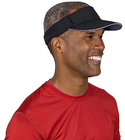 TrailHeads Men's Sun Visor Hat for Running, Hiking & Outdoor | Zero Pressure Brim, Sunglasses Slots, Adjustable Fit, Moisture Wicking, Designed for Aerobic Activities