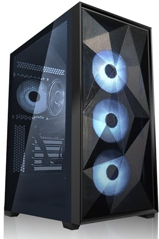 SYSTEMTREFF High-End Gaming PC AMD Ryzen 7 7700X 8x5.4GHz | AMD Radeon RX 7800 XT 16GB DX12 | 1TB M.2 NVMe | 32GB DDR5 RAM | WLAN Desktop Computer Rechner für Gamer, Zocker & Streamer