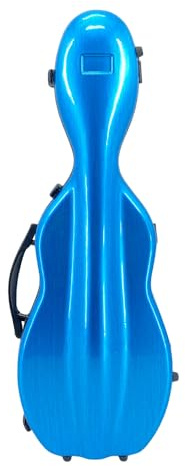 WUQIMUSC Violin case 4/4 full size Composite Carbon Fiber Hard case Strong handle Back-Straps Soft padding (blue)