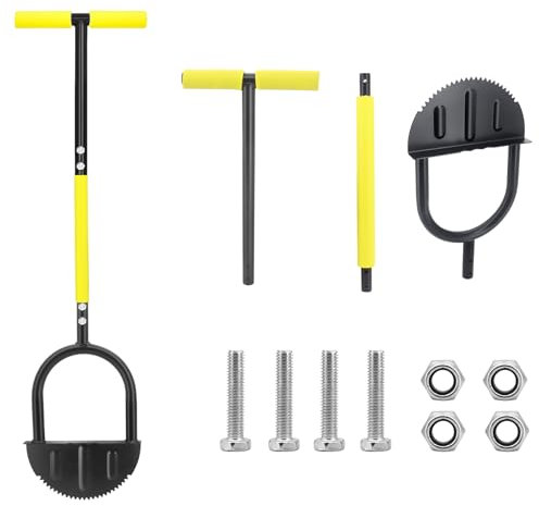 Tagliabordi manuale, tagliabordi, tagliabordi, tagliabordi, tagliabordi, tagliabordi, tagliabordi a mezzaluna con impugnatura a T, manico lungo, utensili per prato (bordo seghettato)