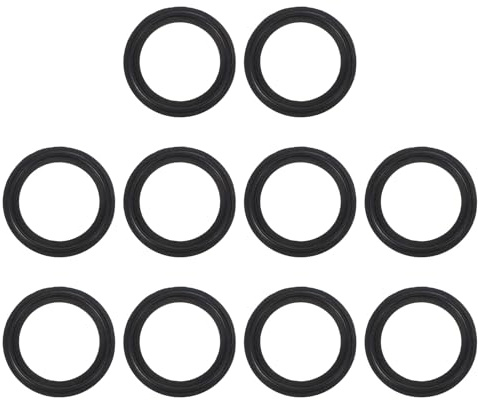 PATIKIL 10pcs Tri Clamps Gasket, 50.5mm OD 35.6mm ID Sanitary TC Tri Clamps Gasket Tri Pipe Rubber Ferrule Washers Tube Fittings O Ring Seal Gaskets for Dairy Brewing Winery Equipment