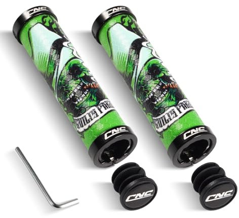 CHOOEE Mountain Bike Handlebar with Double Lock On Clamp，Bicycle grips Anti-Slip Rubber Mtb Grips,22mm Cycling Handlebar for MTB/BMX