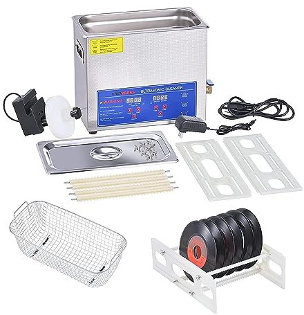 Portable Digital Control Ultrasonic Cleaner,Ultrasonic Vinyl Record Cleaner,6L Stainless Steel Record Cleaner,Commercial Ultrasonic Cleaner,Adjustable Temperature