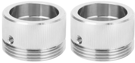 2pcs 304 Edelstahl Thermostat RA -Adapter mit Vertikalen Streifen Aussehen M30 X 1,5 Wärmeventiladapter Set für Verschiedene Heizungsventile und Temperaturregelköpfe Geeignet