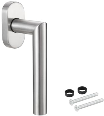 Stahlia Fenstergriff Edelstahl gebürstet Fensterolive Rasterolive Fensterbeschlag Fenstergarnitur Edelstahl Balkontürgriff Innen inkl. Befestigungsmaterial