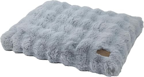 BingoPaw Large Dog Bed Washable: Calming Crate Mattress with Removable Cover and Non Skid Bottom, Fluffy Anti Anxiety Waterproof Pet Beds, Puppy Pillow Cushion Grey, 90x60x10cm