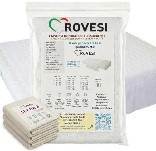 ROVESI Inkontinenzauflagen 100x150 cm – 3er Pack waschbar & wasserdicht – Bettlaken für Senioren, Kinder & Pflege – Weich, atmungsaktiv & wiederverwendbar