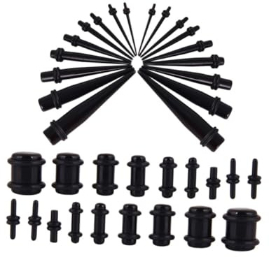 BESPORTBLE 36 Pieza Accesorios Para Expansión De Orejas Unisex De Varios Perforación De Pabellón Auricular Dilataciones De Oreja Joyería Para Perforación Corporal