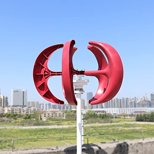 Aerogenerador Eolico Turbina eólica Vertical de bajo ruido for el hogar, 5000W, 12V, 24V, 48v, generador de energía, molino de viento de energía libre, Maglev permanente con controlador(Red,WITH COTRO