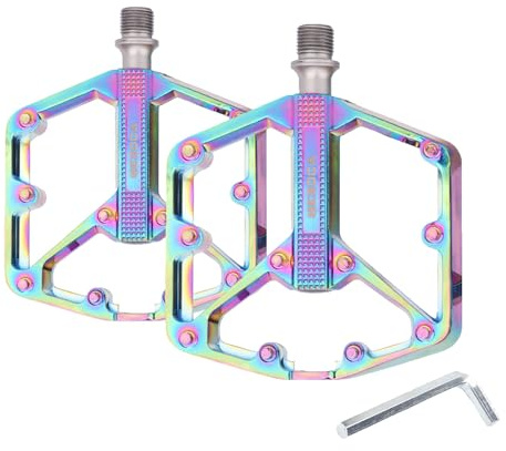 Velxnigt Pédales de vélo en Aluminium, antidérapantes, avec 3 roulements étanches, 9/16 Pouces, adaptées aux VTT, VTT, BMX, vélos électriques, vélos de Course(Couleur)