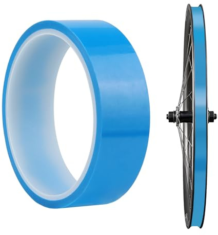 YiliYa 27mm x 10m Fahrrad Tubeless Felgenband, Blau Pannenschutzband für Fahrradschutz, Selbstklebendes Vakuum Tubeless Fahrradreifen Band für MTB Mountain Road Bike