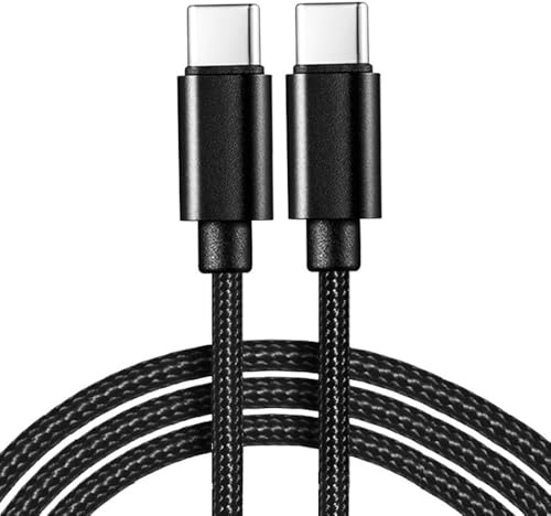Cable USB C a USB C Carga Rápida 1M, 60W PD Cable USB Tipo C Carga Rápida | Cable Tipo C Nylon, Compatible con iPhone 17/16/15, iPad Pro, MacBook Pro/Air, Samsung Galaxy, Google Pixel