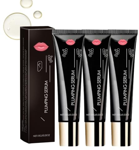Lip Booster Serum mit Kollagen & Hyaluron - Plumpender Lippenbooster für Voluminöse Lippen, Pflegendes Lippenöl bei Trockenheit & Feinen Linien, Vegan & Für Empfindliche Lippen (3)