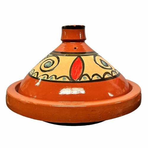 Tajine XL 35 cm in Terracotta Dipinta a Mano – Pentola Tradizionale Marocchina/Tunisina + Ebook Gratuito 2611251358
