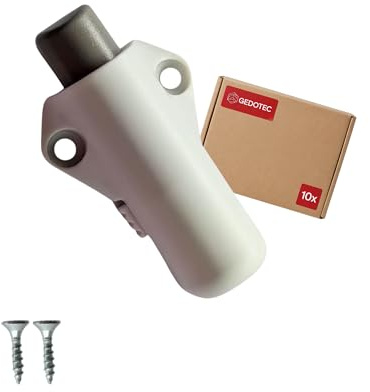 Gedotec Universaldämpfer VOLPINO 300N einstellbar – 10 Stück Scharnierdämpfer zum Nachrüsten, 61 mm grau – Möbel-Dämpfer mit Softclose für Möbelscharniere, Schranktür & Küchenschrank