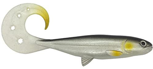 Jackson The Active Flanker. 20 cm 2 st. Test ser bra ut. Färg vitfish. Gummifisk gädda Fiskbeten Shad. Gummi gädda bete. rovfisk fiske proffs konstbeten