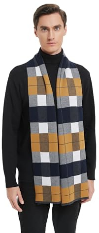 Glen Mila Mens Classic Winter Scarf Cashmere Winter Scarves Long Plain Fashion Formal Soft Scarf for Men | Klassischer, weicher, warmer Herren-Schal, geeignet für formelle tägliche Mode, ideales Weihnachts- und Geburtstagsgeschenk