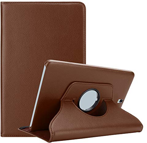 Cadorabo Hülle kompatibel mit Samsung Galaxy Tab S3 (9.7 Zoll) Tablethülle ohne Auto Wake Up aus Premium Kunst Leder Flip Klappbare Stoßfeste Cover Hülle für Galaxy Tab S3 (9.7 Zoll) Tasche in Braun