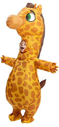 Spooktacular Creations Aufblasbares Giraffe Ganzkörper-Kostüm, Deluxe Halloween-Kostüm für Kinder Unisex, Größe M (7-10 Jahre alt)