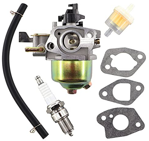 MCHNIC Vergaser mit Dichtung Zündkerze Satz für Honda GXV120 GXV140 GXV160 Motor HR194 HR195 HR214 HRA214 HR215 HR216 HRA216 HRC216 HRB475 HRB 475 HR2150 Rasenmäher