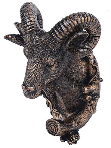 Tierform Haken, Mantel Hut Schlüssel Aufhänger Harz Unverwechselbarer Stil Kleiderhaken Heavy Duty Mehrzweck Wandhaken Wand Handtuch Aufhänger für Badezimmer Schlafzimmer(Ziege (antikes Gold))