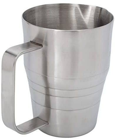 Shanrya Vaso de Espuma de Leche, Jarra de Espuma de Leche Espesa fácil de sostener Acero Inoxidable 304 para cafetería para Uso doméstico