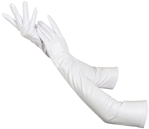 Lackleder lange Handschuhe Damen sexy beschichtete Handschuhe Farbe helle Lederhandschuhe Stahlrohr Stage Performance Handschuhe